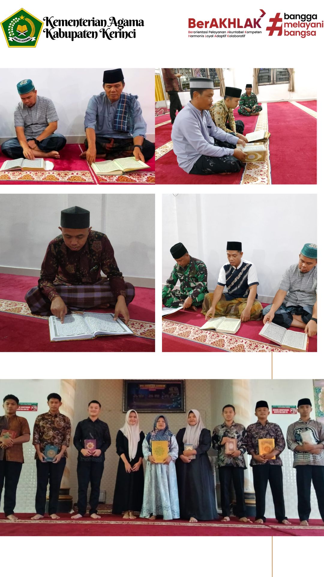 MAN 2 Kerinci Sukses Gelar Khataman Al-Qur\'an Serentak: Menyatukan Hati dalam Cahaya Ilahi