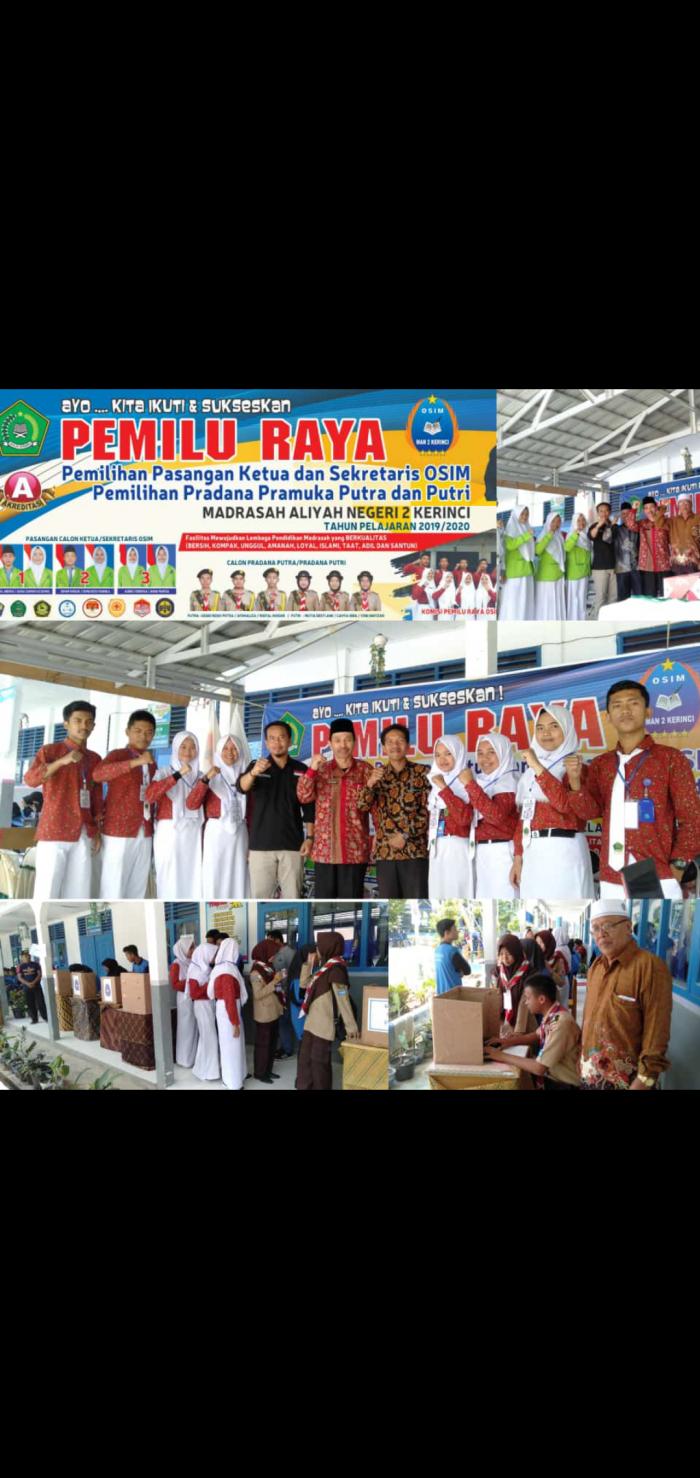 MAN 2 Kerinci Terapkan Sistem Pemilihan Pengurus Organisasi Kesiswaan Berbasis Online