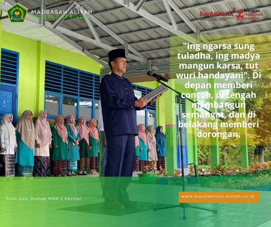 Upacara Hardiknas di MAN 2 Kerinci
