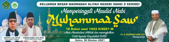 MAN 2 KERINCI Mengadakan peringatan Maulid Nabi Muhammad SAW 