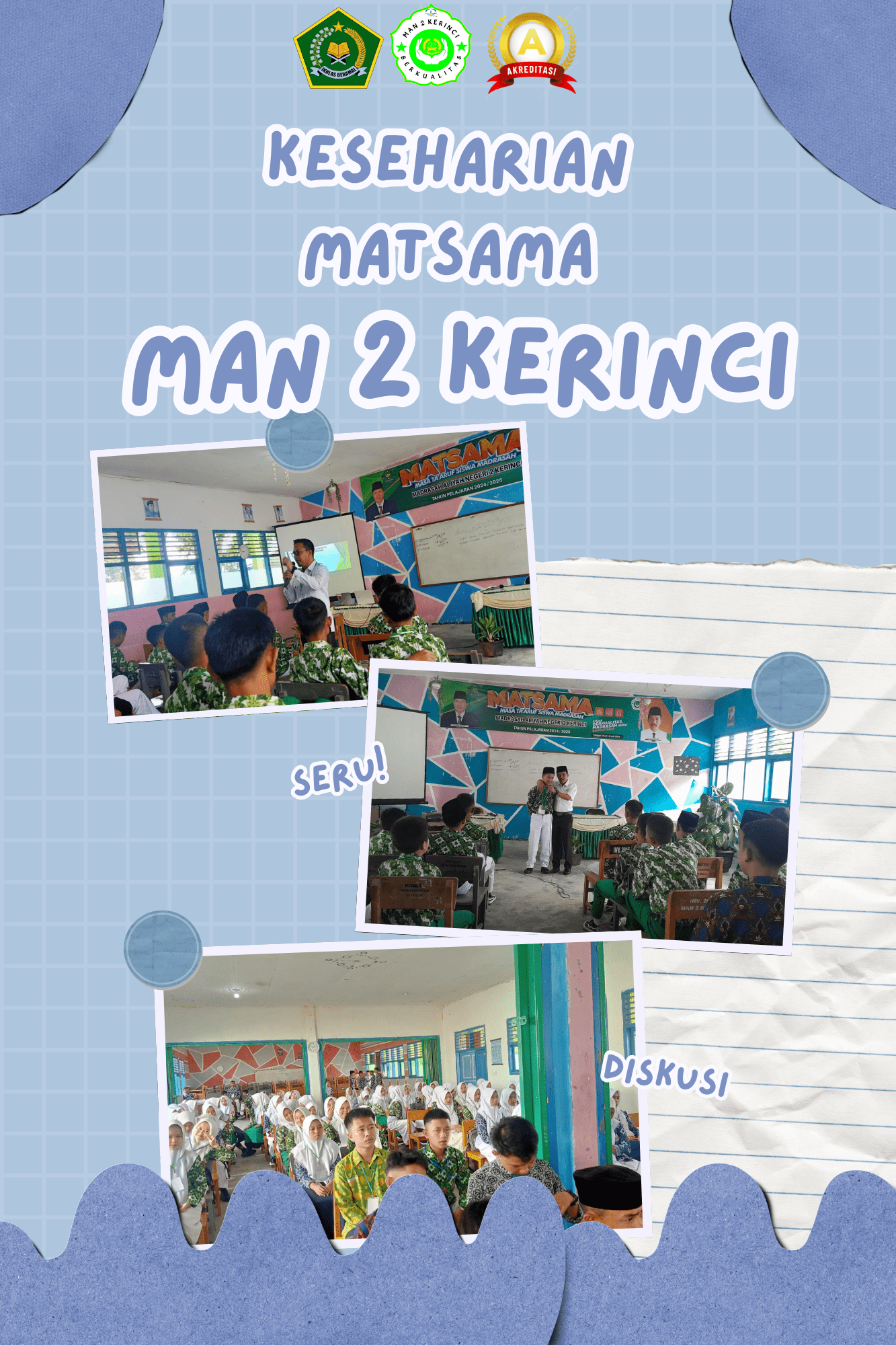 KEGIATAN MATSAMA TAHUN 2024 DI MAN 2 KERINCI BERJALAN DENGAN PENUH KEGEMBIRAAN.